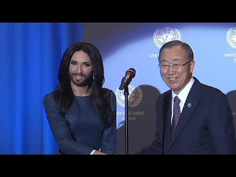 En présence de Conchita Wurst, Ban Ki-moon confirme une « campagne mondiale » en faveur du lobby LGBT
