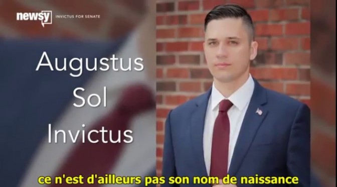 Augustus Sol Invictus, candidat au Sénat américain, a sacrifié une chèvre et bu son sang