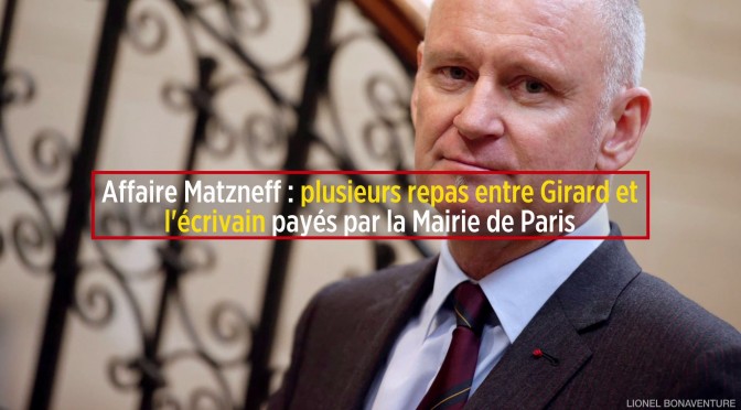 Affaire Matzneff : plusieurs repas entre Girard et l’écrivain payés par la Mairie de Paris